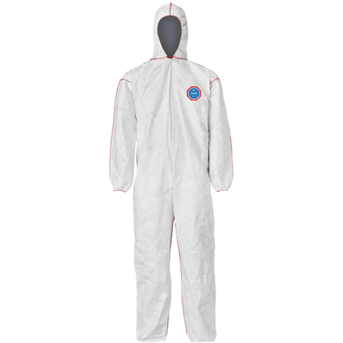 SFR Coveralls with Hood, Medium, White, Tyvek&reg; 400 Pathway Supply LP