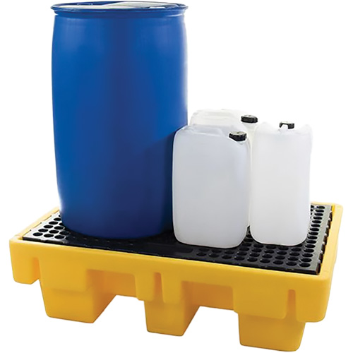 2-Drum Spill Pallet, 61 US gal. Spill Capacity, 51.5" x 36" x 15" Pathway Supply LP