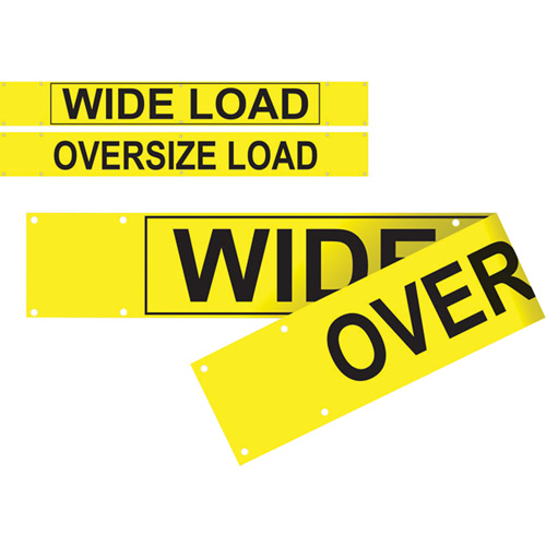 Double Sided Wide Load/Oversized Load Banner, Vinyl, 96" W x 12" H Pathway Supply LP