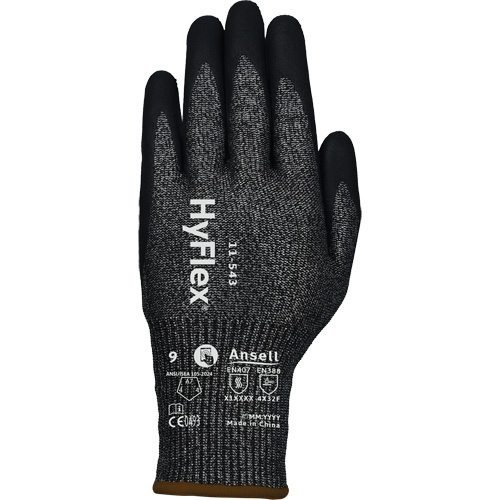 Gants r&eacute;sistants &agrave; la coupe HYFLEX 11-543, Taille 6, Calibre 13, Rev&ecirc;tement Nitrile, Enveloppe en Nylon/Acier inoxydable/PEHP/Spandex, ASTM ANSI niveau A7/EN 388 niveau F Pathway Supply LP