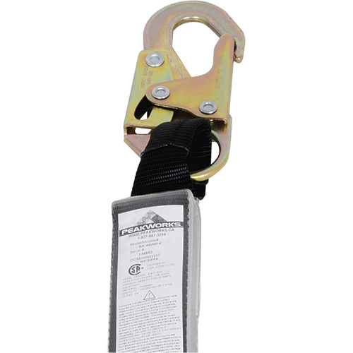 SA-54000-6 Shock Absorbing Lanyard, 6', Snap Hook Center, Snap Hook Leg Ends, Polyester Pathway Supply LP