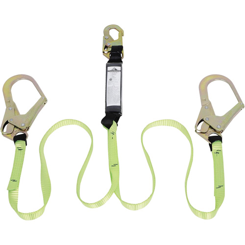 SA-54022-4 Shock Absorbing Lanyard, 4', Form Hook Center, Snap Hook Leg Ends, Polyester Pathway Supply LP