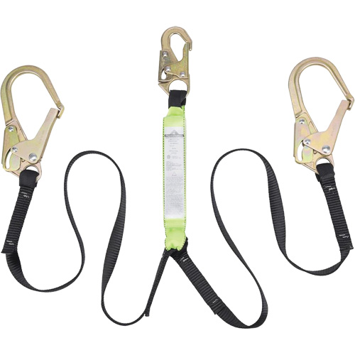 SA-64022-6 Shock Absorbing Lanyard, 6', Form Hook Center, Snap Hook Leg Ends, Polyester Pathway Supply LP