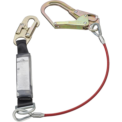 SA-5502-6 Shock Absorbing Lanyard, 6', Form Hook Center, Snap Hook Leg Ends, Galvanized Steel Pathway Supply LP