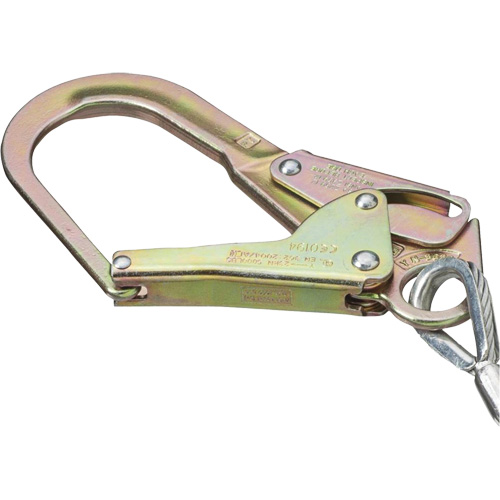 SA-5502-6 Shock Absorbing Lanyard, 6', Form Hook Center, Snap Hook Leg Ends, Galvanized Steel Pathway Supply LP