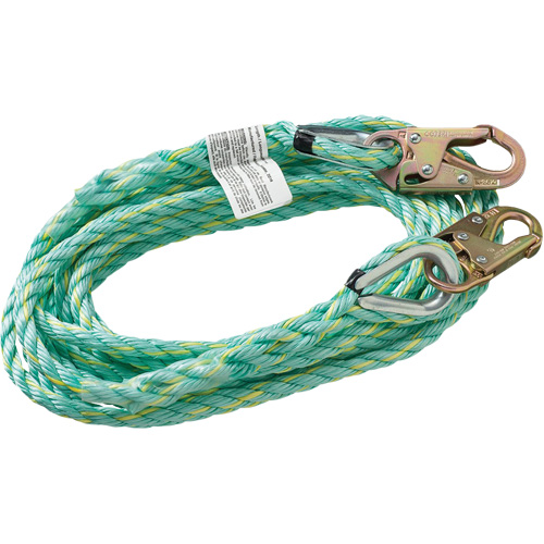 VL-1122-100 Vertical Lifeline Rope with Anchor End Snap Hook, Copolymer Pathway Supply LP