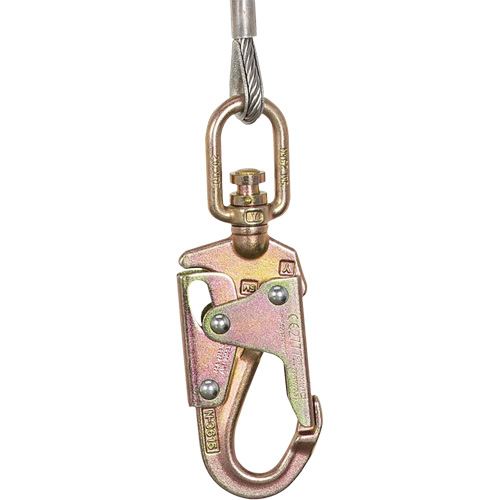 SRL-73302-60LE Cordage de s&eacute;curit&eacute; autor&eacute;tractable, 60', Acier galvanis&eacute;, Pivotant Pathway Supply LP