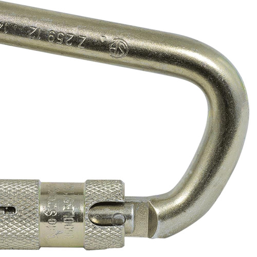 CP-03015-1 Zinc Plated Carabiner with 1" Gate Opening, Steel Pathway Supply LP