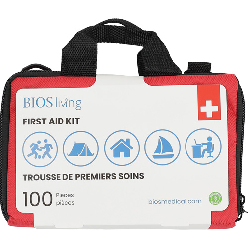 100-Piece Home & Travel First Aid Kit, Nylon Bag Pathway Supply LP