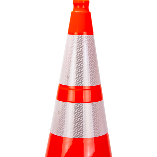 Premium Traffic Cone, 28", Orange, 4" & 6" Reflective Collar(s) Pathway Supply LP
