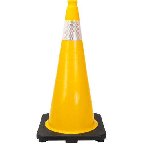 Premium Traffic Cone, 28", Yellow, 4" Reflective Collar(s) Pathway Supply LP