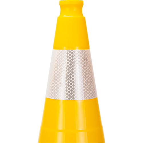 Premium Traffic Cone, 28", Yellow, 4" Reflective Collar(s) Pathway Supply LP