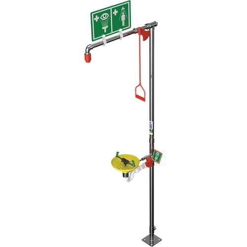 Douche combin&eacute;e avec cuvette ouverte en ABS et entr&eacute;e sup&eacute;rieure, Socle Pathway Supply LP