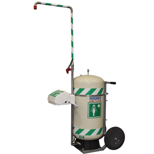 Douche d'urgence mobile et ind&eacute;pendant avec douche oculaire et faciale, Capacit&eacute; 30 gal., Conformit&eacute; Aucune Pathway Supply LP