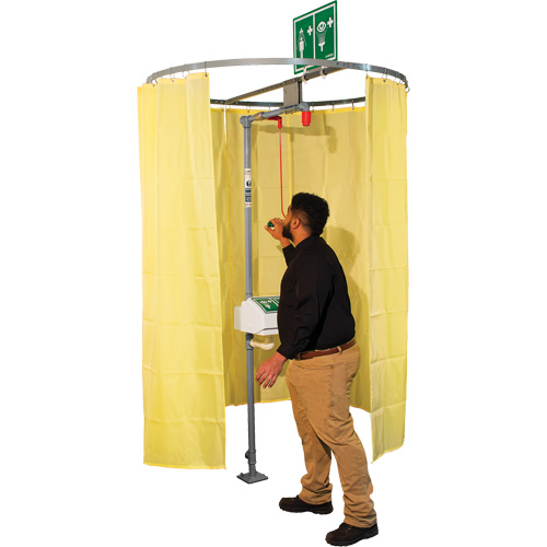 Pipe Mounted Safety Shower Modesty Curtain Pathway Supply LP