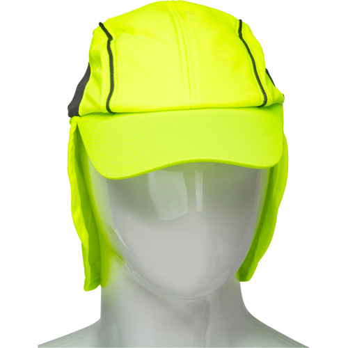 Chapeaux de refroidissement avec voiles pour le cou, Lime haute visibilit&eacute; Pathway Supply LP