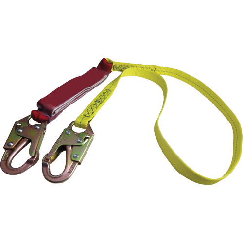 External Energy Absorber Lanyard with 3/4" Hook, 6', Snap Hook Center, Snap Hook Leg Ends, Polyester Pathway Supply LP