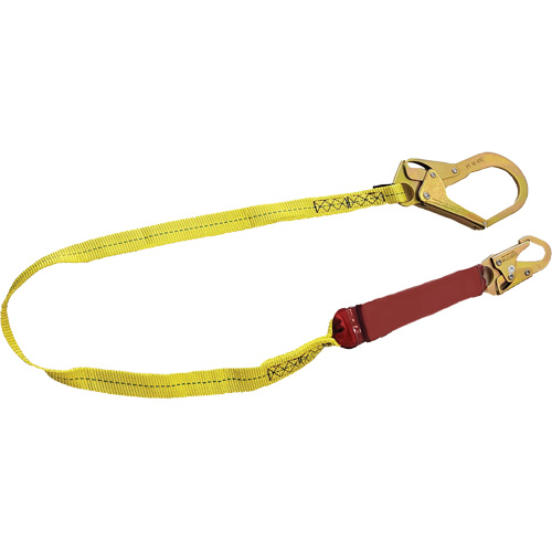 External Energy Absorber Lanyard with 2-1/4" Hook, 6', Snap Hook Center, Snap Hook Leg Ends, Polyester Pathway Supply LP