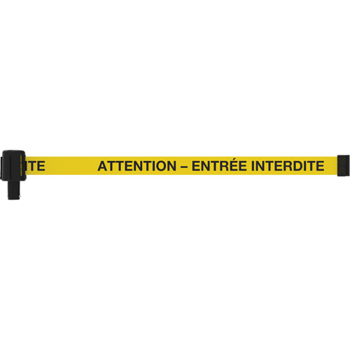 Banni&egrave;re PLUS, Attention - Entr&eacute;e Interdite, 15', Ruban Noir et jaune Pathway Supply LP