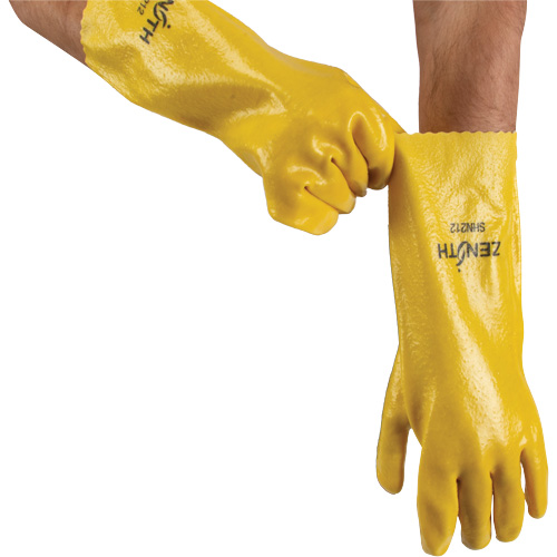 Gants &agrave; fini rugueux et r&eacute;sistants aux produits chimiques, Taille 9, 14" lo, PVC, Doublure en Interlock, 47-mil Pathway Supply LP
