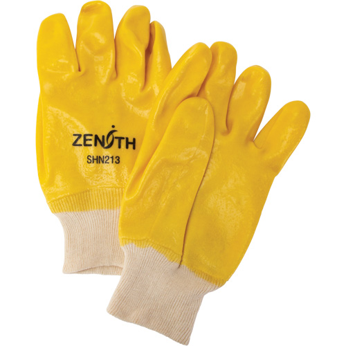Rough-Finish Chemical-Resistant Gloves, Size 9, 10" L, PVC, Interlock Inner Lining, 47-mil Pathway Supply LP