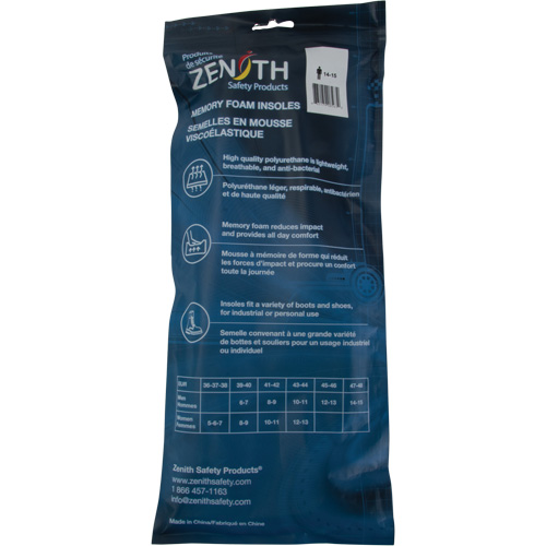 Memory Foam Insoles, Men's 8 - 9/Women's 10 - 11 Pathway Supply LP