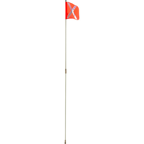 Heavy-Duty Safety Whip, Threaded Mount, 8' High, Orange with Reflective X Pathway Supply LP
