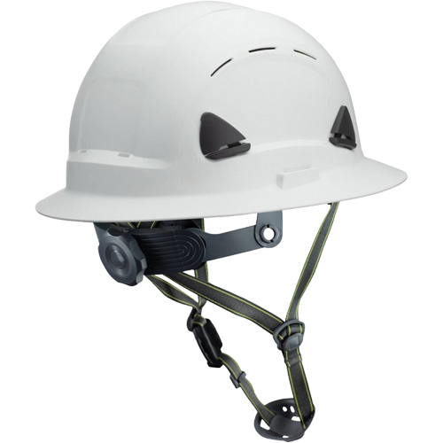 Fibre Metal Climbing Style Helmet with Full Brim, Meets CSA Type 2, Ratchet Suspension, Vented Pathway Supply LP