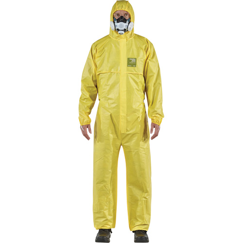 AlphaTec&reg; 2300 STANDARD Bound Model 147 Coveralls, Small, Yellow, Polyethylene Laminate/Polypropylene Pathway Supply LP