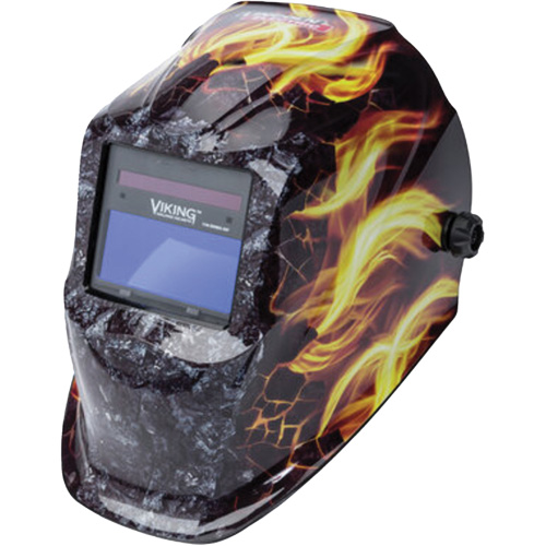 VIKING 1740 Ignition Auto-Darkening Welding Helmet, 3.78" L x 1.67" W View Area, 9 - 13 Shade Range Pathway Supply LP