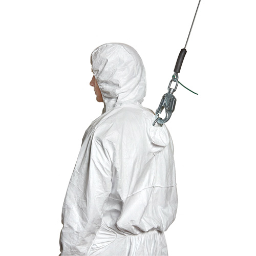 Harness-Compatible Disposable Coverall, Small, White, Tyvek&reg; 500 Pathway Supply LP