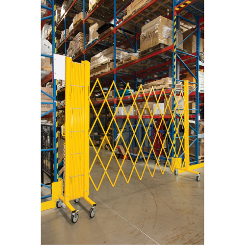 Barri&egrave;re extensible, 84" h x 20' lo, Jaune Pathway Supply LP
