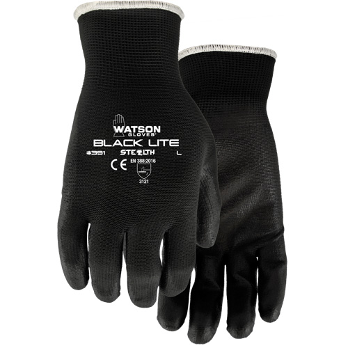 Gants 391 Stealth Black Lite, T-petit, R&ecirc;vetement Polyur&eacute;thane, Enveloppe en Polyester Pathway Supply LP