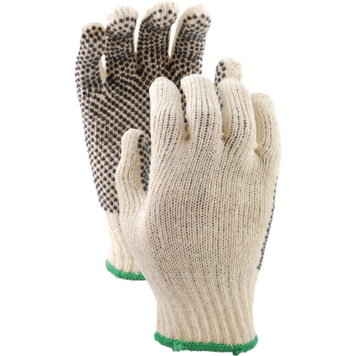 417 PVC Dotted String Knit Gloves, Poly/Cotton, Single Sided, Small Pathway Supply LP