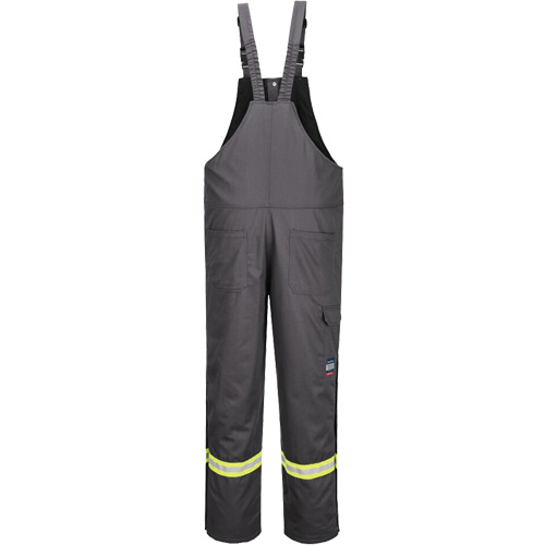 Bizflame&reg; 88/12 Insulated Bib Pants, Cotton/Nylon, Small, Grey Pathway Supply LP