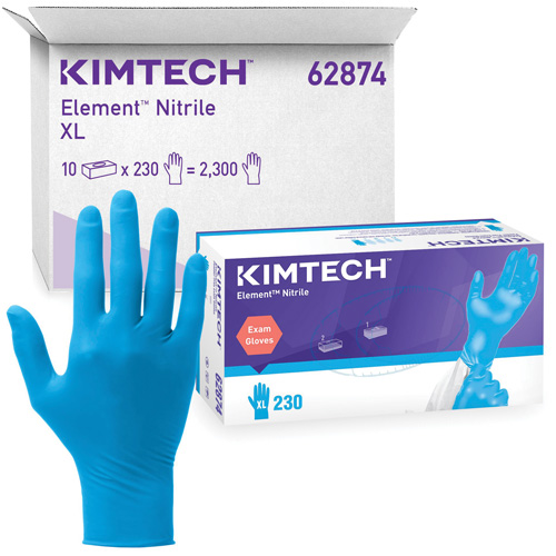 Kimtech Element Exam Gloves, X-Small, Nitrile, 3.2-mil, Powder-Free, Blue, Class 2 Pathway Supply LP