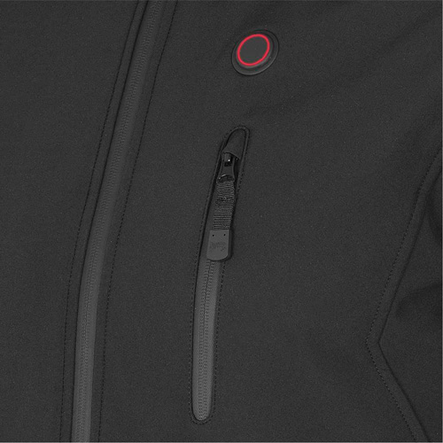 Heated Soft-Shell Jacket, Men's, Small, Black Pathway Supply LP