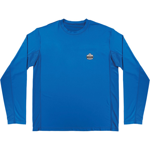 Chemise de refroidissement &agrave; manches longues avec protection solaire et UV Chill-Its 6689, Bleu, Petit Pathway Supply LP