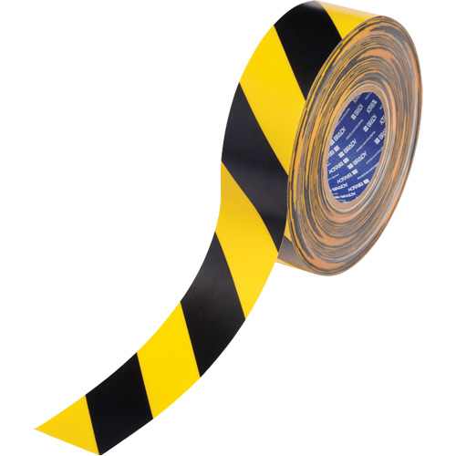 ToughStripe&reg; Max Floor Marking Tape, 2" x 100', Polyester, Black and Yellow Pathway Supply LP