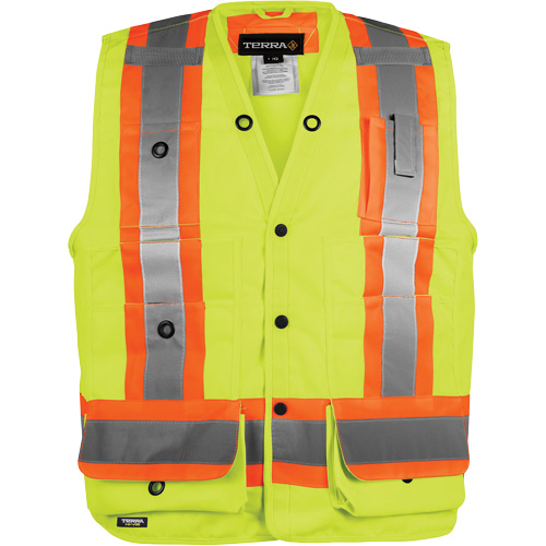 Veste haute visibilit&eacute; pour arpenteur, Orange haute visibilit&eacute;, 5T-Grand, Polyester Pathway Supply LP