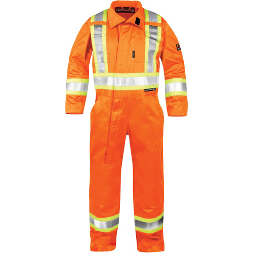 High-Visibility Fire-Resistant Coveralls, Size Medium, Orange Pathway Supply LP