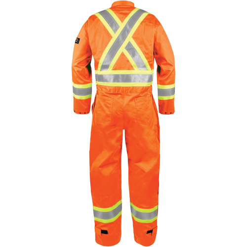 High-Visibility Fire-Resistant Coveralls, Size Medium, Orange Pathway Supply LP