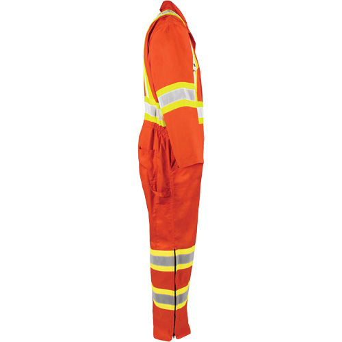 High-Visibility Unlined Coveralls, 5X-Large, High Visibility Orange Pathway Supply LP