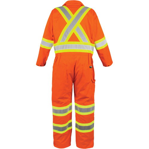 High-Visibility Unlined Coveralls, 5X-Large, High Visibility Orange Pathway Supply LP