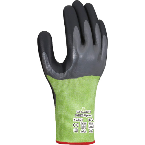 Gants r&eacute;sistants &agrave; la coupe S-TEX Alpha XC821, Taille 2T-Grand/10, Calibre 18, Rev&ecirc;tement Nitrile, Enveloppe en Polyester/Nylon/Polyur&eacute;thane/PEHP/Tungst&egrave;ne, ASTM ANSI niveau A6/EN 388 niveau F Pathway Supply LP
