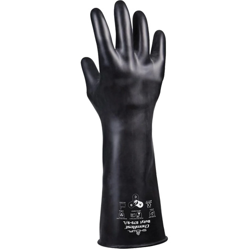 Gants r&eacute;sistants &agrave; l'acide 879, Taille Moyen/8, 14" lo, Caoutchouc butyle, 28 mils Pathway Supply LP