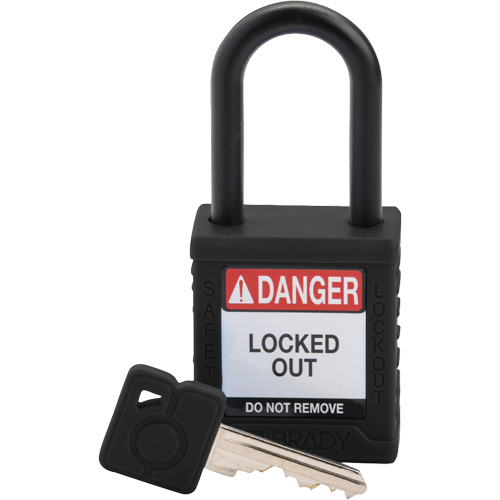 Velocity Safety Lockout Padlock, Safety Padlock, Keyed Different, Nylon, 1-1/2" Width Pathway Supply LP
