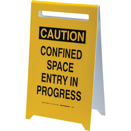 "Caution Confined Space Entry In Progress" Floor Sign, English Pathway Supply LP