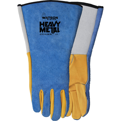 Gants de soudage Yellow Tail MIG/TIG, Cuir fleur de daim/Cuir de vache refendu, Taille Grand Pathway Supply LP