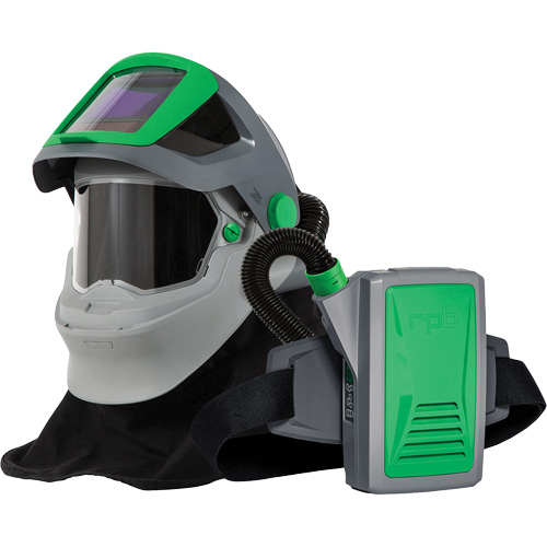 Respirateur de soudage Z4 avec cape &agrave; l'&eacute;paule FR & APR motoris&eacute; PX5, Respirateur &agrave; masque/Masque de soudage Pathway Supply LP